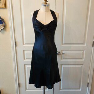 Calvin Klein Black Silk Cocktail Dress Sz 2